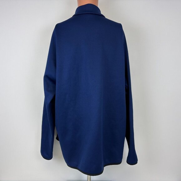 Nike Training Jacket Mens Size 2XL Blue Quarter Zip Pullover Dri Fit - Picture 4 of 5